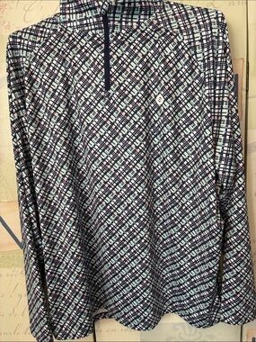 COOLIBAR Sun Protection Men’s Golf Quarter-Zip Pullover. Long sleeves SZ XL NWT